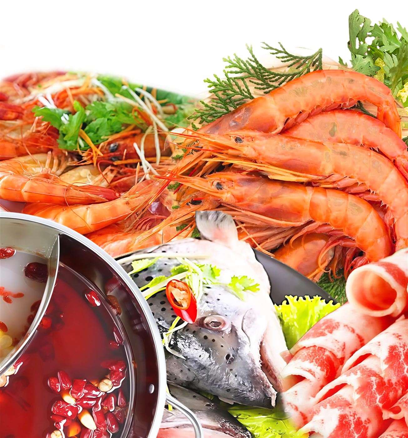 Hot pot spread at The Gate