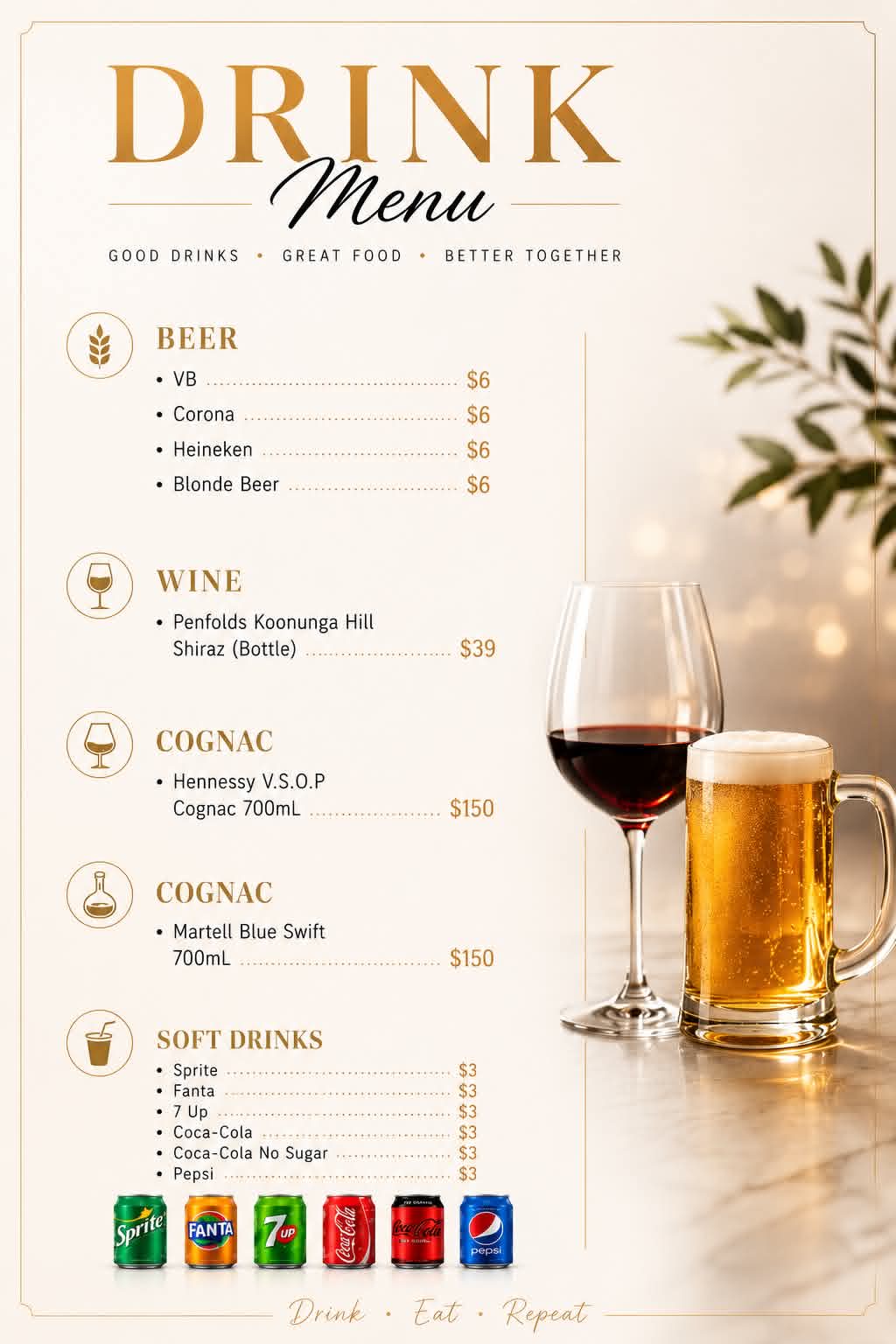 The Gate Hot Pot — drink menu