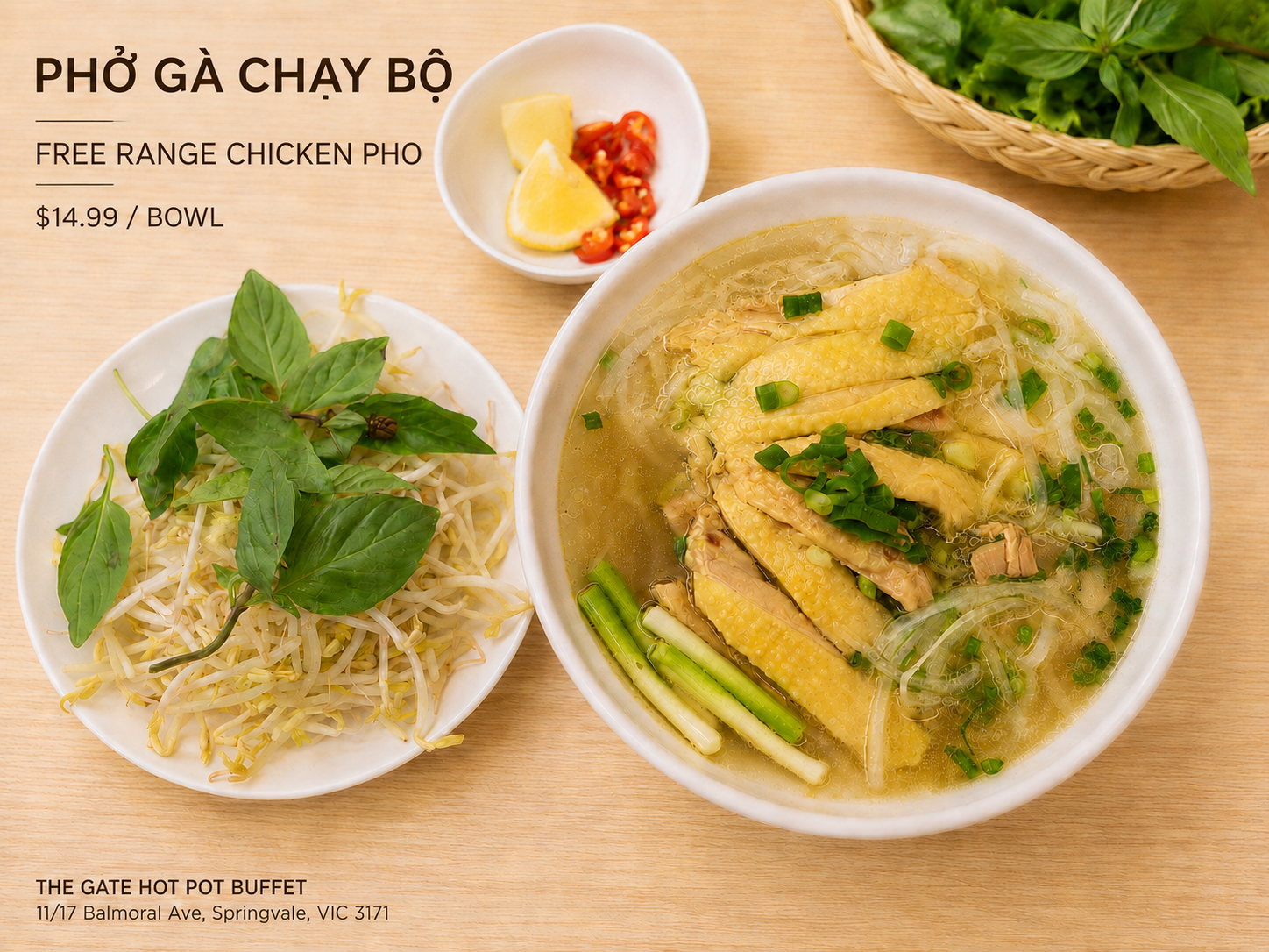 Phở Gà Chạy Bộ — Free-Range Chicken Phở