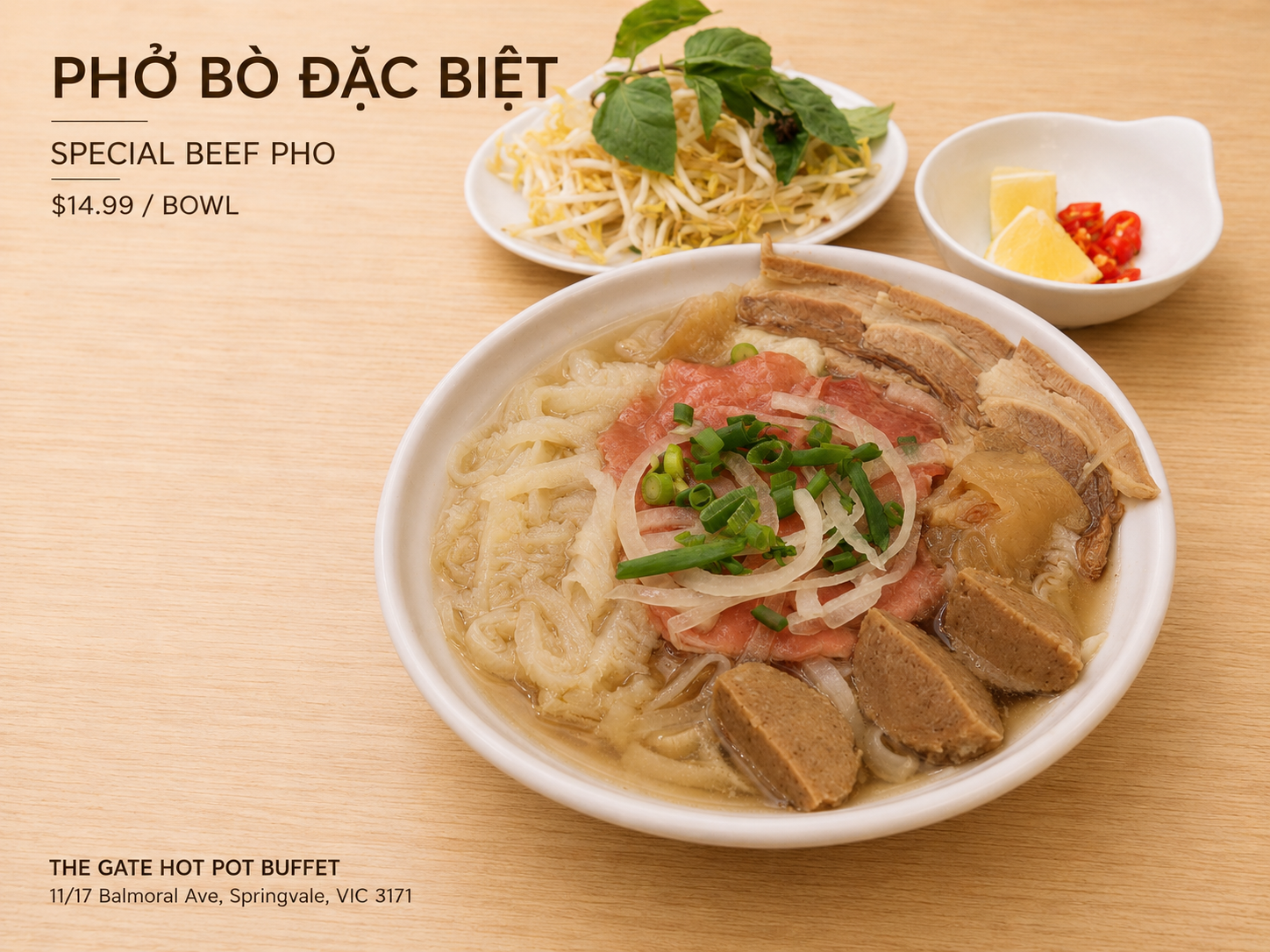 Phở Bò Đặc Biệt — Special Beef Phở